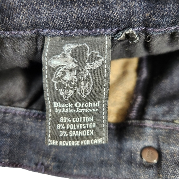 Black orchid Los Angeles mid rise skinny leg blue denim Jean pant - Picture 6 of 12